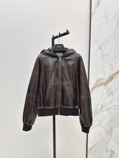 Pra 25fw leather jacket