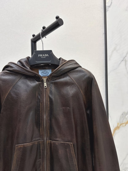 Pra 25fw leather jacket