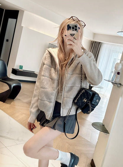 Loro 25fw knitted down jacket