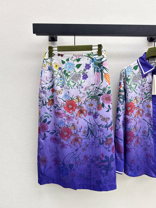 Guc 25fw printed skirt