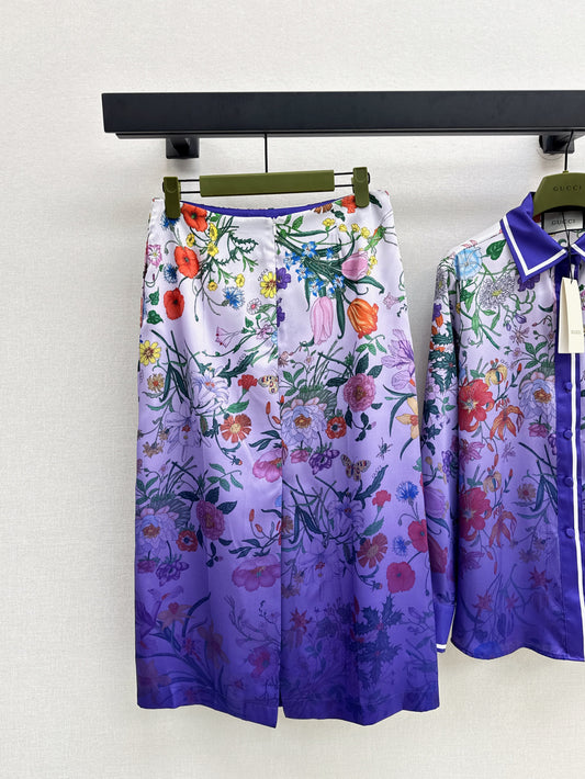 Guc 25fw printed skirt