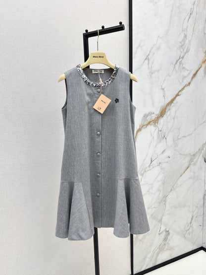 Miu 25ss embroidered dress