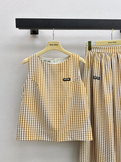 Miu 25ss plaid suit
