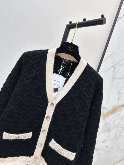 Chan25fw knitted cardigan