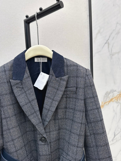 Brune 25fw plaid blazer
