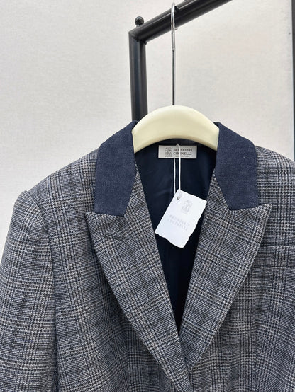 Brune 25fw plaid blazer