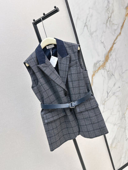 Brun 25fw plaid vest