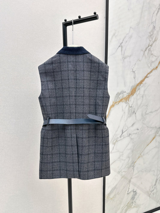 Brun 25fw plaid vest