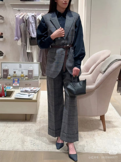 Brun 25fw plaid vest