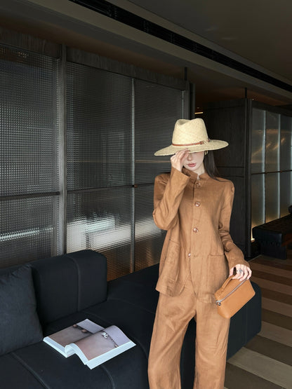 Loro 25fw linen jacket