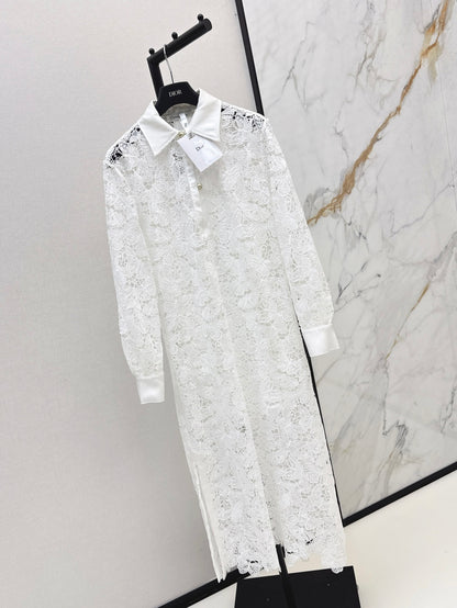 CD 25fw lace shirt dress