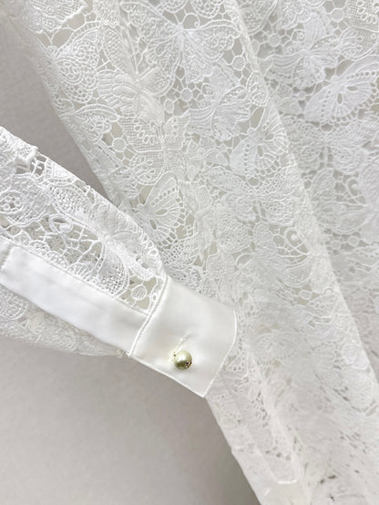 CD 25fw lace shirt dress
