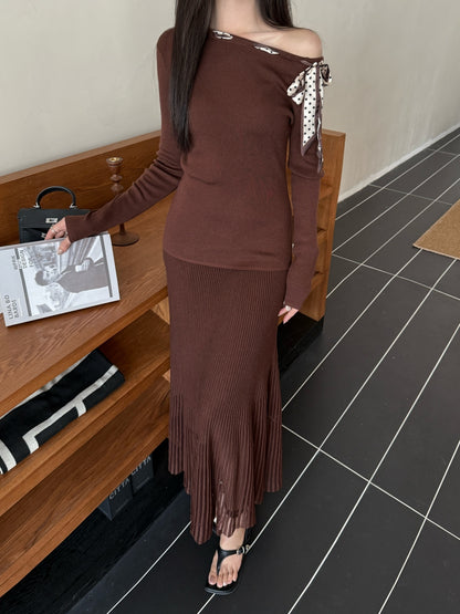 Miu 25fw knitted suit