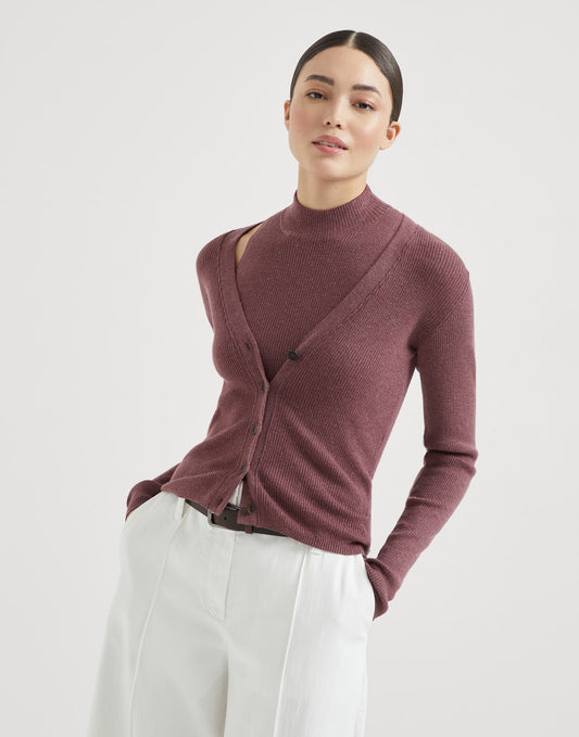 Brune 25fw knitted cardigan vest set