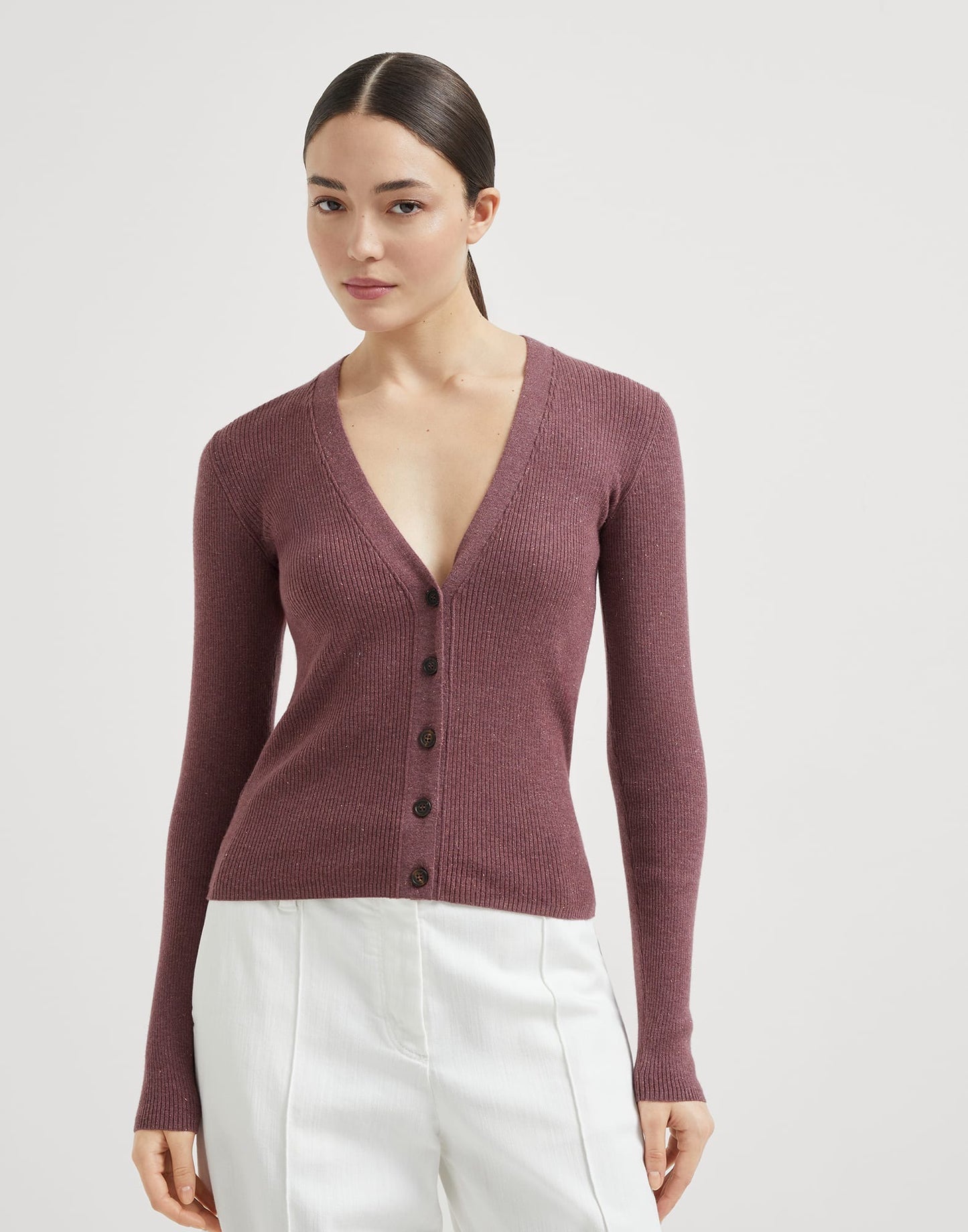 Brune 25fw knitted cardigan vest set