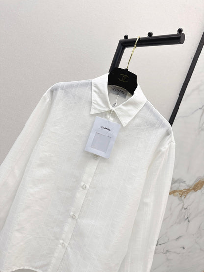 Chan 25fw jacquard silk shirt