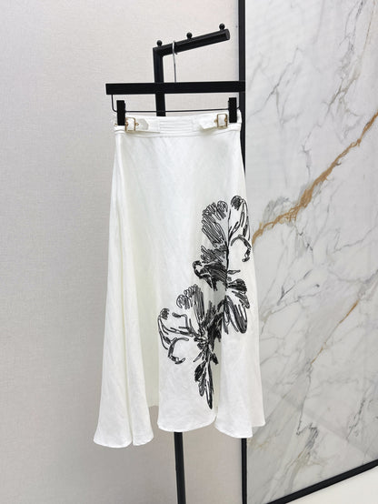 CD 25ss embroidered skirt
