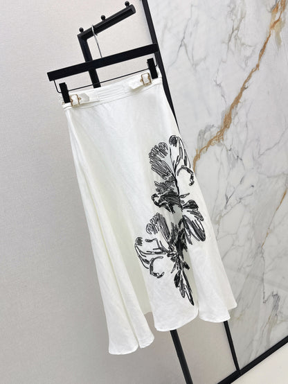 CD 25ss embroidered skirt