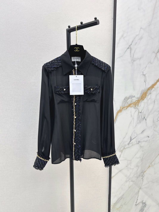 Chan 25fw woven silk shirt