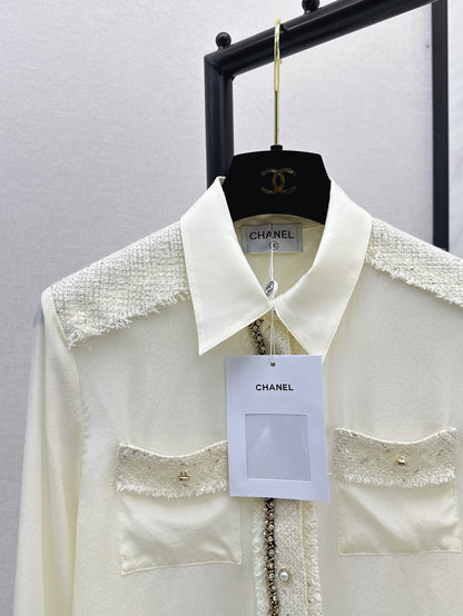 Chan 25fw woven silk shirt