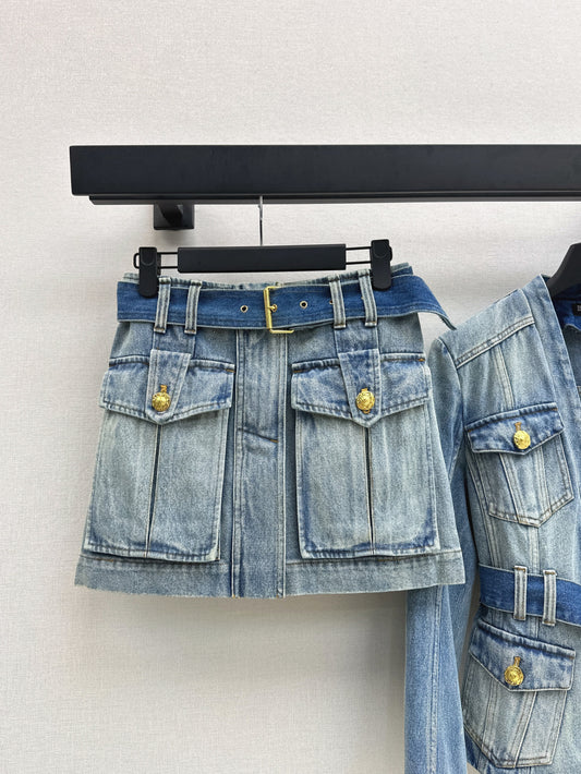 Balm 25fw denim skirt