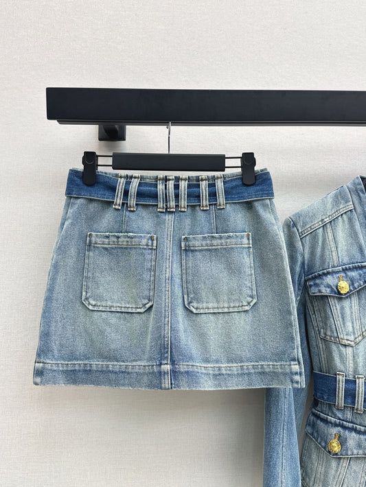 Balm 25fw denim skirt