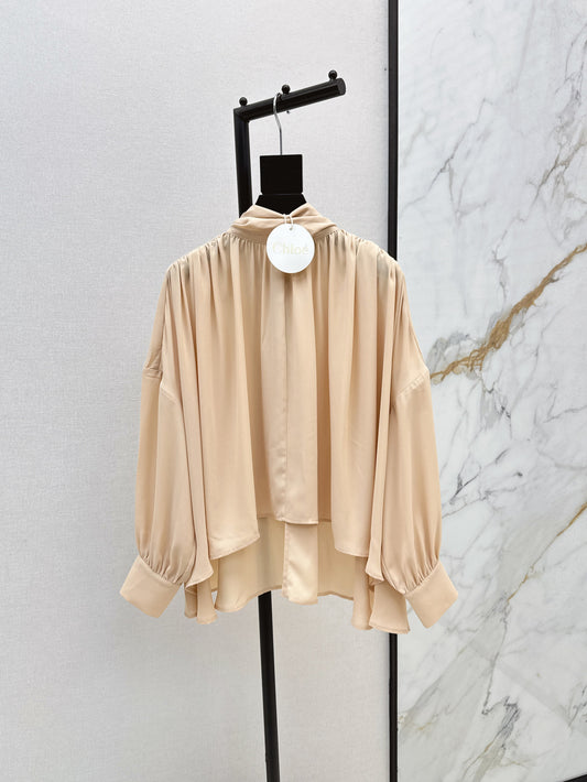 Chol 25ss pleated shirt