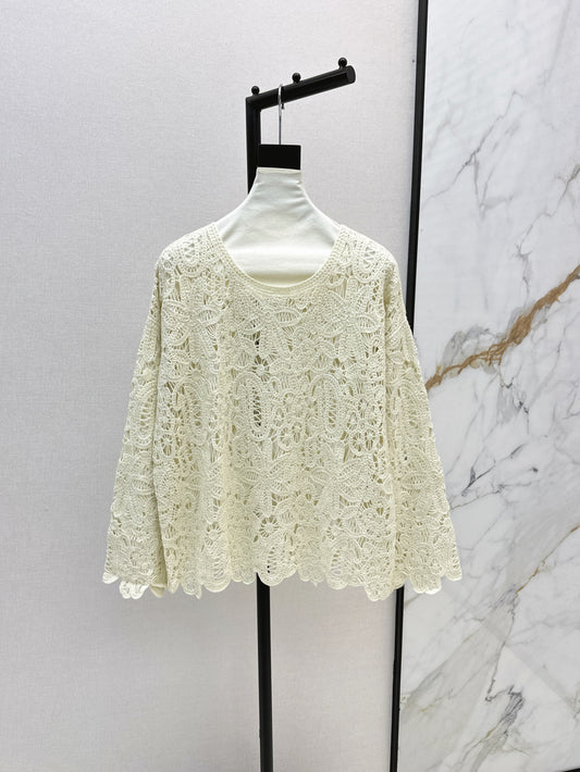 Brune 25fw cashmere hollow sweater