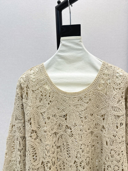 Brune 25fw cashmere hollow sweater