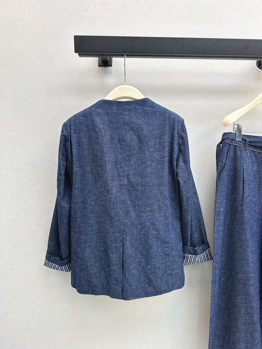 Brune 25fw denim blazer