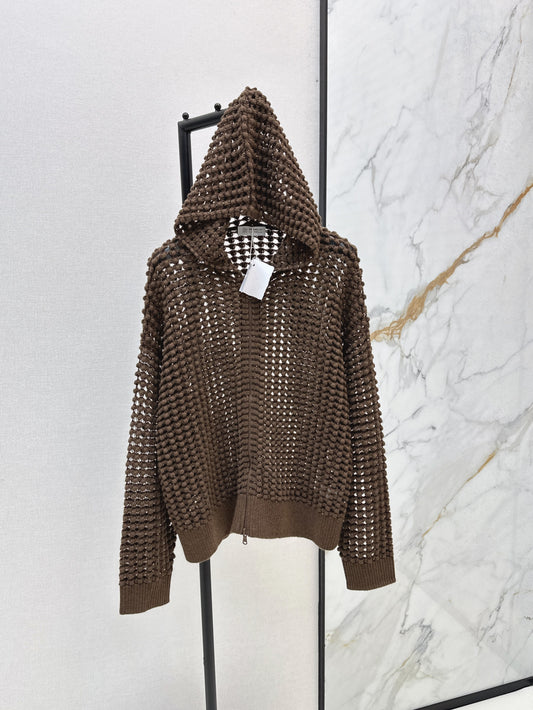 Brune 25fw hollow hoodie