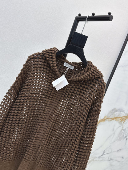 Brune 25fw hollow hoodie