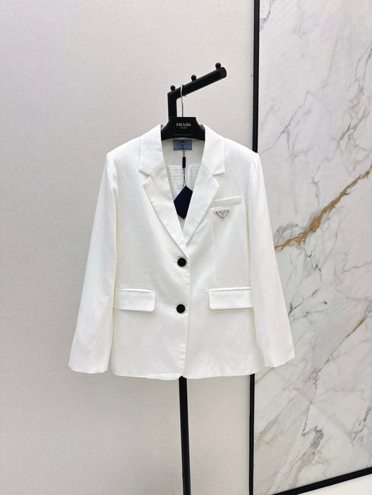 Pra 25fw linen blazer
