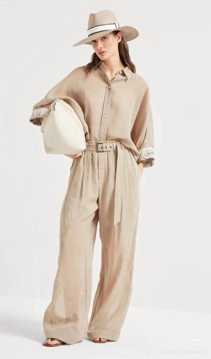 Brun 25fw linen pants