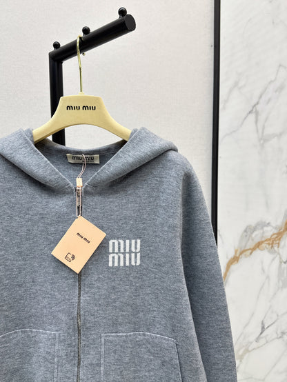 Miu 25fw knitted jacket