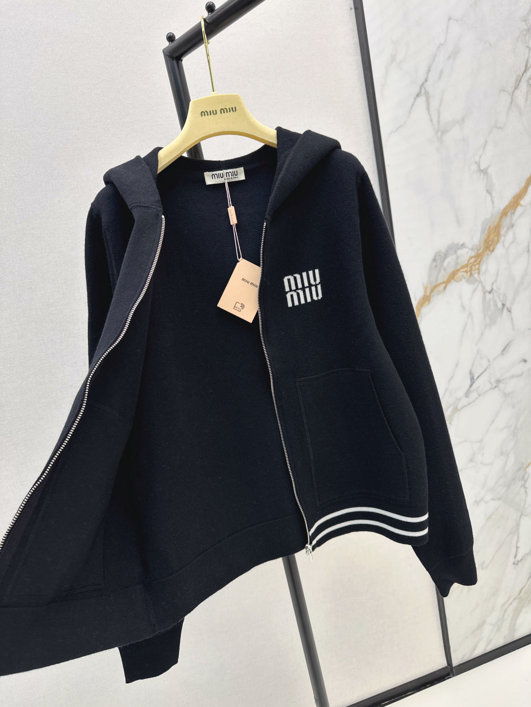 Miu 25fw knitted jacket