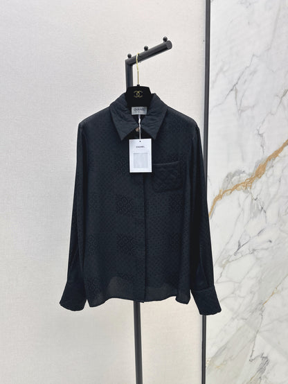 Louis 25fw jacquard silk shirt
