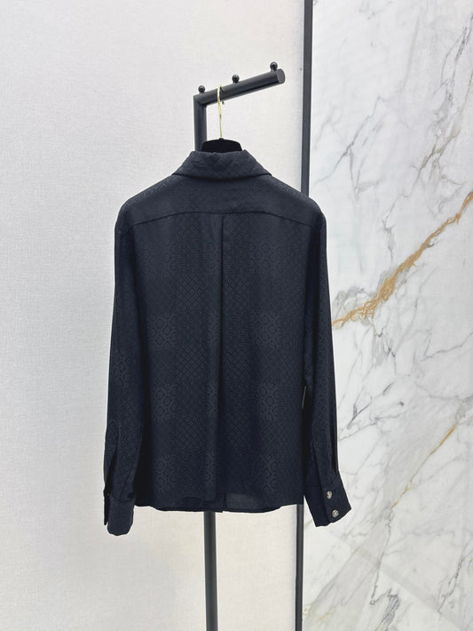 Louis 25fw jacquard silk shirt