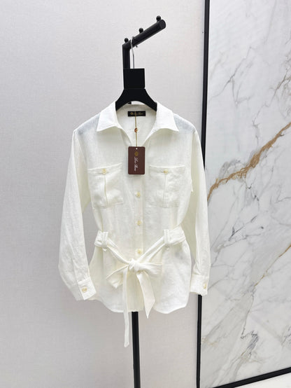 Loro 25fw linen cargo jacket