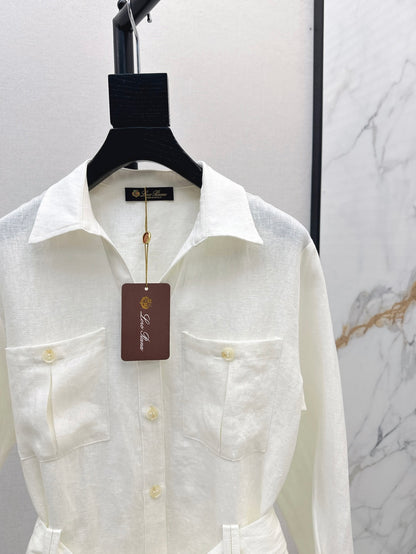 Loro 25fw linen cargo jacket