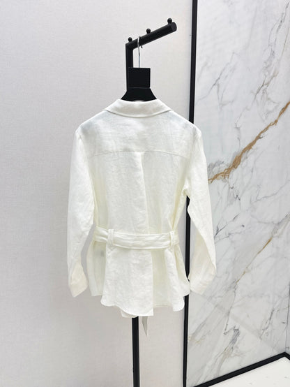 Loro 25fw linen cargo jacket