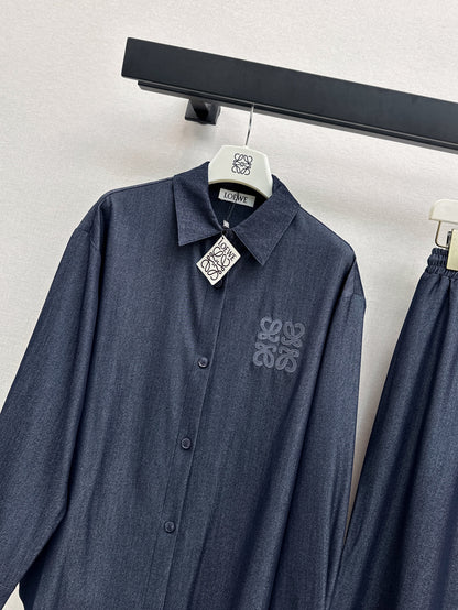 Loe 25fw denim shirt