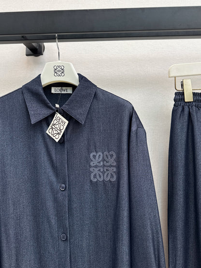 Loe 25fw denim shirt