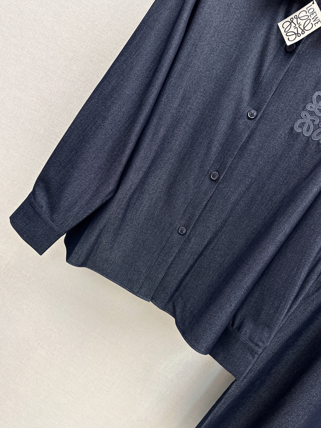 Loe 25fw denim shirt