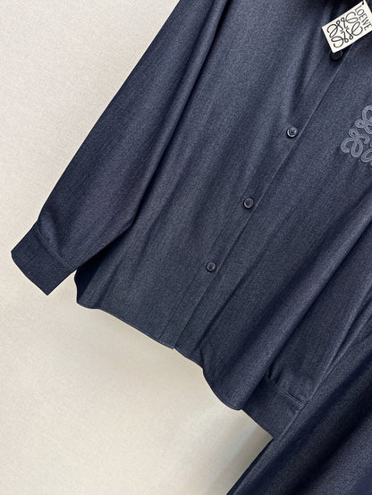 Loe 25fw denim shirt