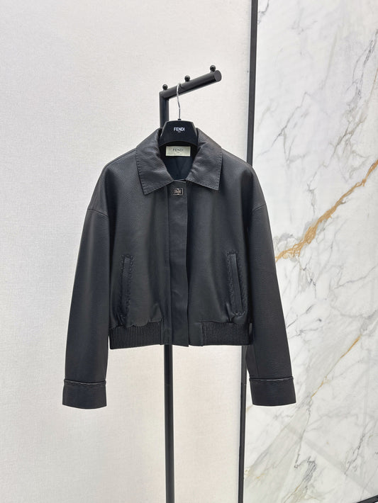 Pra 25fw leather jacket