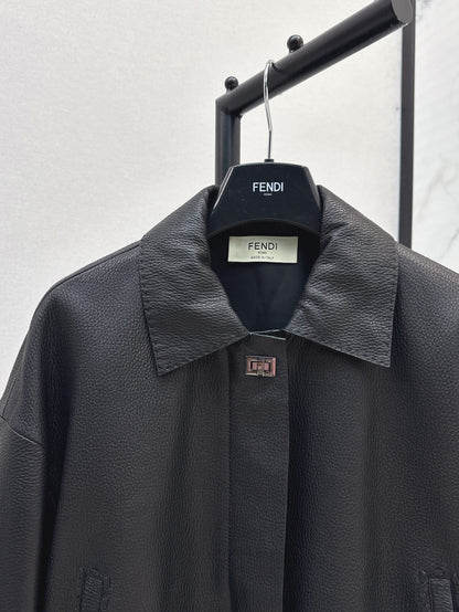 Pra 25fw leather jacket