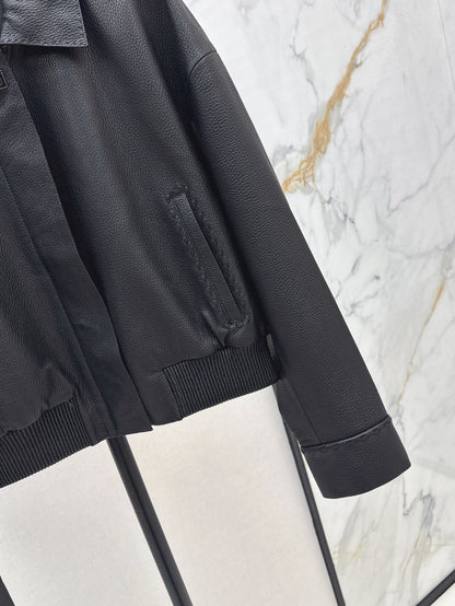 Pra 25fw leather jacket
