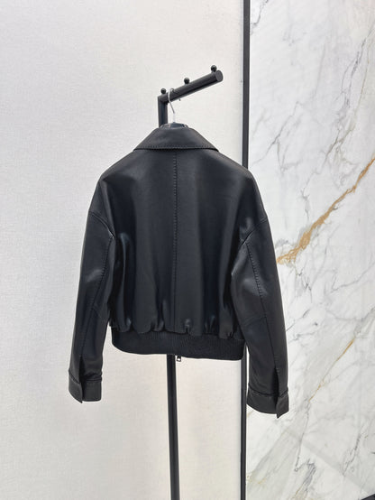 Pra 25fw leather jacket