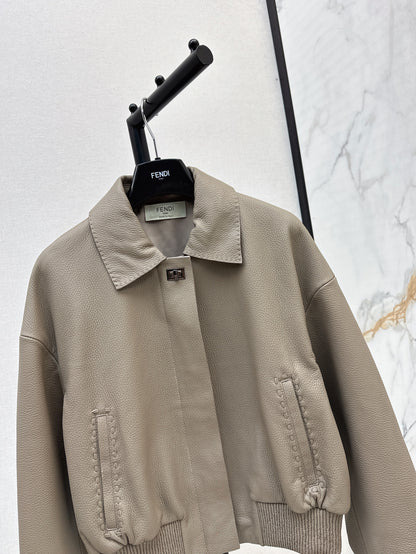 Pra 25fw leather jacket